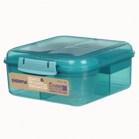 Bento Cube Lunch 1,25 l - Teal Stone - Ocean Bound